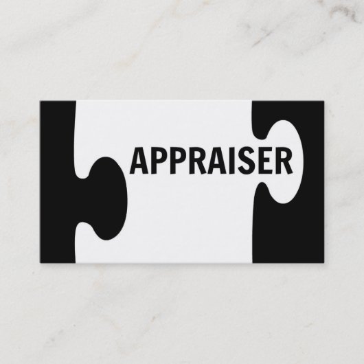 Carte de visite de pièce de puzzle Appraiser (Devant)