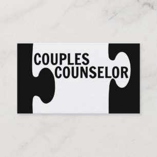 Carte de visite de pièce de puzzle de conseiller e