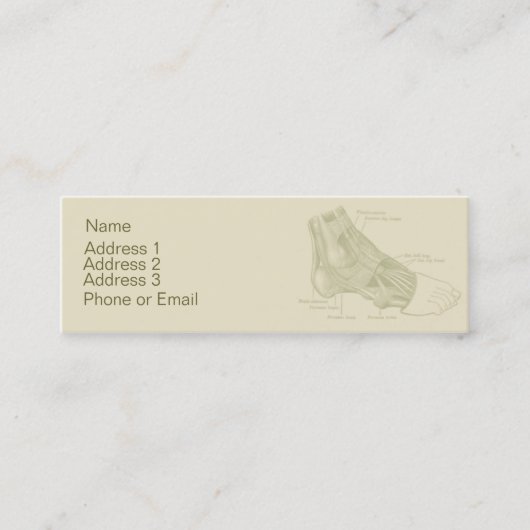 Carte de visite de pied d'Antatomy (Devant)