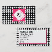 Carte de visite de pied-de-poule (Devant / Derrière)