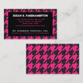 Carte de visite de pied-de-poule de roses indien (Devant / Derrière)