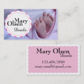 Carte de visite de pieds de bébé (Devant / Derrière)