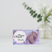 Carte de visite de pieds de bébé (Debout devant)