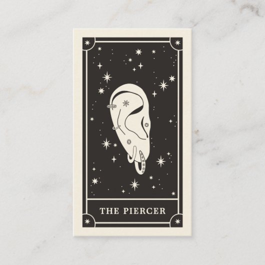 Carte de visite de piercer céleste de Boho Tarot (Devant)
