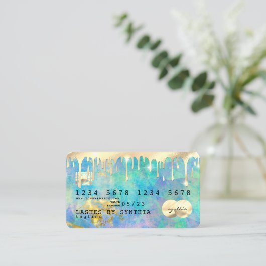 carte de visite de pierre opale moderne (Debout devant)