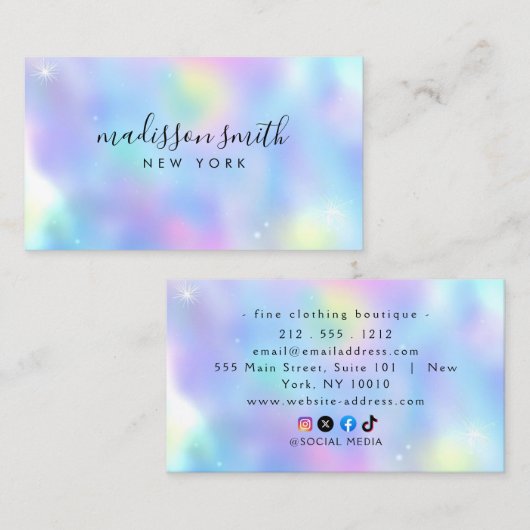 carte de visite de pierre optique (Devant / Derrière)