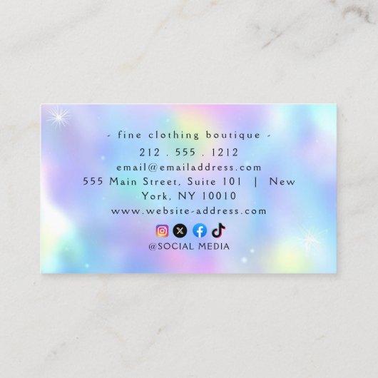 carte de visite de pierre optique (Dos)