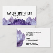 carte de visite de pierres gemmes diverses (Devant / Derrière)