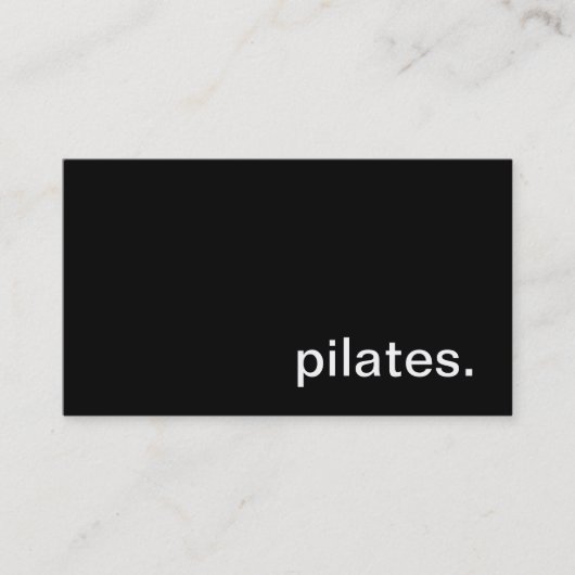 Carte de visite de Pilates (Devant)