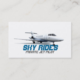Carte de visite de pilote d'avion à réaction privé