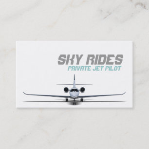Carte de visite de pilote d'avion à réaction privé