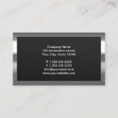 Carte de visite de pilote de fibre de carbone noir (Dos)