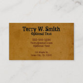 Carte de visite de pinceau Burning (Dos)