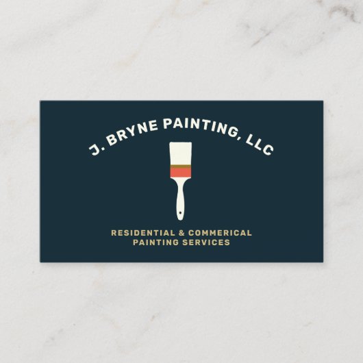 Carte de visite de pinceau Peinture Maison (Devant)