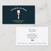 Carte de visite de pinceau Peinture Maison (Devant / Derrière)