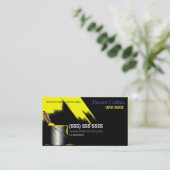 Carte de visite de pinceau Peinture Peinture Noire (Debout devant)