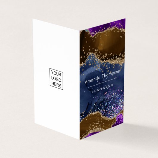 Carte de visite de pinceaux noir et néon (Extérieur)