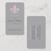 Carte de visite de Pink Fleur de Lis (Devant / Derrière)