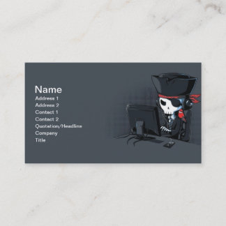 Carte de visite de pirate informatique de pirate
