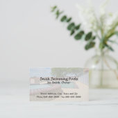 Carte de visite de piscine (Debout devant)