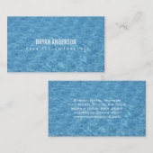 Carte de visite de piscine (Devant / Derrière)