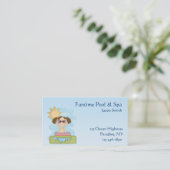 Carte de visite de piscine (Debout devant)