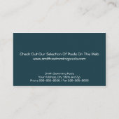 Carte de visite de piscine (Dos)