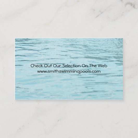 Carte de visite de piscine (Dos)