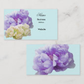 Carte de visite de pivoines minimalistes (Devant / Derrière)