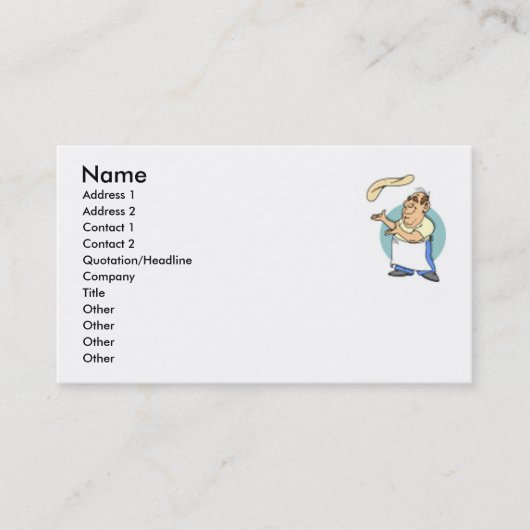 Carte de visite de pizza (Devant)