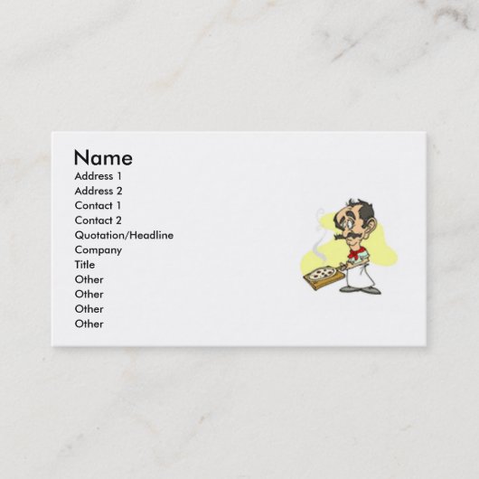 Carte de visite de pizza (Devant)