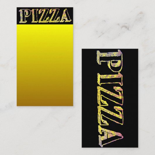 Carte de visite de pizza (Devant / Derrière)
