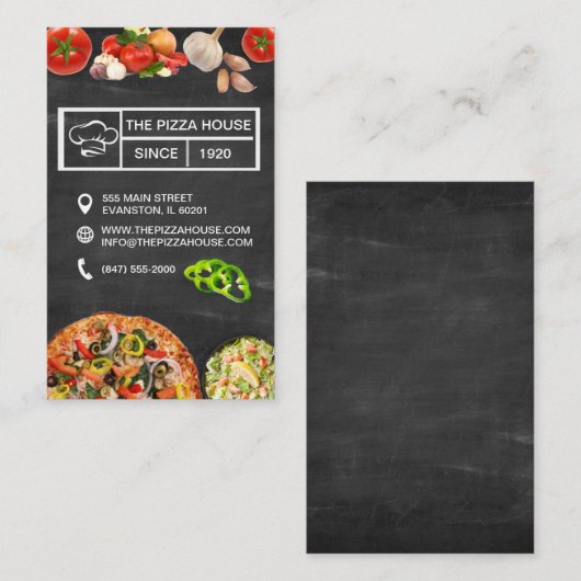 carte de visite de pizzeria (Devant / Derrière)