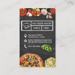 carte de visite de pizzeria