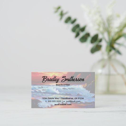 Carte de visite de plage (Debout devant)