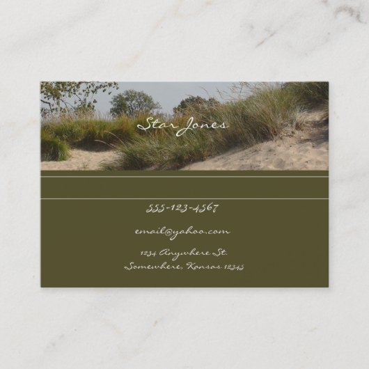 Carte de visite de plage (Devant)