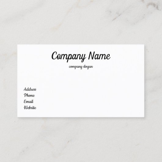 Carte de visite de plage calme (Dos)