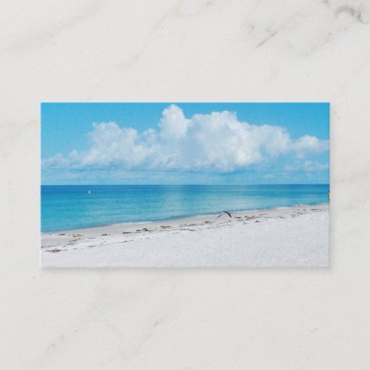 Carte de visite de plage calme (Devant)