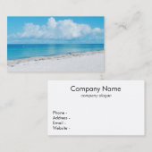 Carte de visite de plage calme (Devant / Derrière)