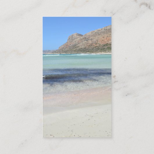 Carte de visite de plage de paradis (Dos)