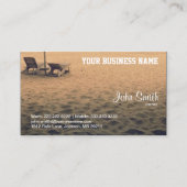 Carte de visite de plage de sable (Devant)