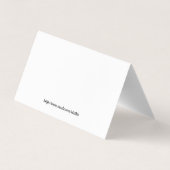 Carte de visite de plage de sable blanc (Dos)