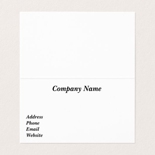 Carte de visite de plage de sable blanc (Intérieur déplié)