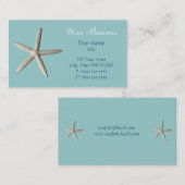 Carte de visite de plage d'étoiles de mer (Devant / Derrière)