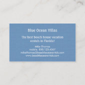 Carte de visite de plage d'étoiles de mer (Dos)