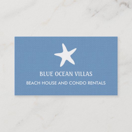 Carte de visite de plage d'étoiles de mer (Devant)