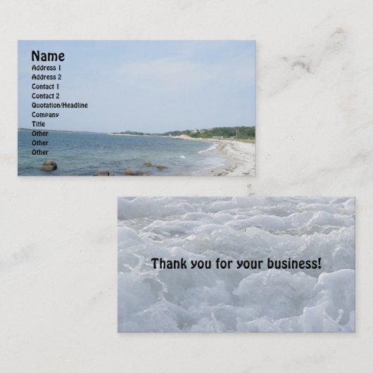 Carte de visite de plage Nobska (Devant / Derrière)