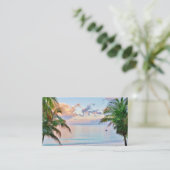 Carte de visite de plage tropical (Debout devant)