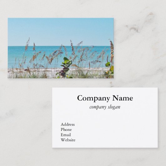 Carte de visite de plage tropical (Devant / Derrière)