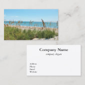 Carte de visite de plage tropical (Devant / Derrière)